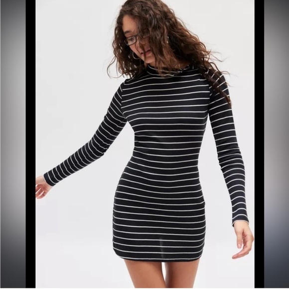 NWT UO Nola Striped Long Sleeve Stretch Dress - Picture 2 of 4